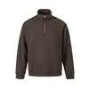 Ropa Vintage Yidao Otoño 2026 Nuevo Retro Americano Patchwork Color Sólido Holgado Media Cremallera Cuello Alto Sudadera Pulóver para Hombre