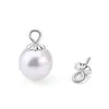 Accesorios de Plata de Ley S925 Colgante de Perla Bandeja Vacía con Forma de Flor Collar Accesorios para Joyería DIY Venta Directa de Fábrica Venta al por Mayor