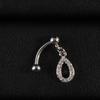 Joia Piercing Orelha Osso Sobrancelha Anel Sobrancelha Feminino Nicho Europeu e Americano Garra Externa Dentes Externos Aço Inoxidável Unha Lábio Unha Unha Zircônio Borboleta Garota Quente