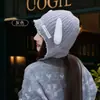 Chapéu Gorro de Tricô com Orelhas de Cachorro Fofas para Proteção Auricular para Mulheres no Outono e Inverno, Chapéu Baotou Versátil Pequeno com Grande Circunferência da Cabeça Chapéu de Lã
