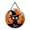 Placa de Madeira de Gato Engraçado para Halloween Transfronteiriça Estilo Americano Abóbora Gato Preto Decoração Atmosfera Festiva Artesanato