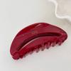 Presilha de Cabelo de Acetato Vermelho, Grampo de Cabelo de Acetato de Nicho, Acessório de Cabelo de Outono e Inverno, Grampo de Cabelo Ins de Alto Nível Estilo Retrô Francês