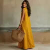 Amazon Transfronterizo 2026 Verano Nuevo Estilo Europeo y Americano Elegante Hombros Descubiertos Bohemio Vacaciones Vestido Camisa Holgado