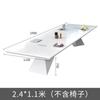 Mesa de conferencias pintada de blanco, mesa grande para reuniones, larga, moderna y sencilla, para oficina, mesa de negociación y silla combinadas.