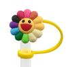 Linda Cara Sonriente Serie de Flores Tapa para Popote Dibujo Animado Tapón de Polvo para Popote Barra Fiesta Fiesta Tapa de Silicona para Popote