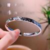 Pulsera de Plata Triturada Hielo Pie Plata 9999 Plata Esterlina Sólida Pulsera para Mujer Pulsera de Plata Regalo para Enamorado Novia
