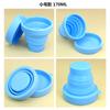 Copo de água dobrável portátil de viagem Copo de lavagem de silicone telescópico criativo Copo de lavagem de viagem ao ar livre Acessórios de lavagem Bolsa