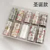 Coleção Arte de Beleza Papel de Transferência Papel Céu Estrelado Papel de Vidro Cor Gradiente Padrão Cristalizado Arte para Unhas a Laser