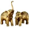 Al por mayor de fabricante adornos de elefante de latón, pareja auspiciosa y de buenos augurios de símbolos de riqueza, elefantes absorbentes de agua para decoración del hogar