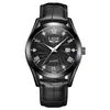LIGE/Moda transfronteriza para hombre, reloj de cuarzo multifuncional impermeable con calendario y luminiscencia, reloj de pulsera de negocios en dorado y negro