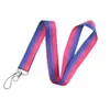 Venta caliente color arcoíris minimalista cordón para teléfono móvil variedad de cinta de poliéster tarjeta de identificación cámara llavero de cuello accesorios