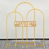 Venta Caliente en Amazon Arco Dorado de Hierro de 7.2 pies Marco de Puerta Guía de Camino para Bodas Soporte para Globos Escenario Diseño de Escenario