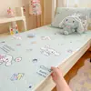 Cubrecama acolchado de algodón para dormitorio estudiantil, apto para todas las estaciones, sábana de cama individual de algodón puro, colchoneta de colchón delgada antideslizante 90x190