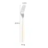 Cuchara Creativa Blanca Marfil de Acero Inoxidable Engrosado, Tenedor de Postre, Cuchillo y Tenedor para Steak, Juego de Vajilla Occidental, Venta al por Mayor de Fábrica para el Hogar
