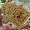 Casa do Tesouro Cartão Dourado Ouro Puro 999 Adesivo para Celular, Amuleto Trazedor de Sorte e Atraente de Tesouros, Souvenir Gift Cultural e Criativo da Montanha Putuo