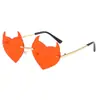 Nuevas Gafas de Sol Halloween Navidad Transfronterizas Sin Montura Gafas de Amor Gafas Sin Montura Gafas para Fiesta Baile