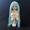Peluca para Muñeca BJD de 3/4/6 Pulgadas, Peluca de Seda Suave con Raya en Medio y Cabello Largo Lacio, Set para Muñecas