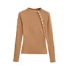 Ropa de Mujer al por Mayor Transfronteriza Estilo Europeo y Americano Camisa de Manga Larga con Cuello Semiabierto Otoño e Invierno 2026 Nuevos Tops de Diseño Coreano