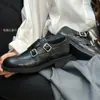 Zapatos Retro de Tacón Grueso Tallados Mollykiki 2026 Nuevo de Principios de Primavera Versátiles y Cómodos Mocasines Retro Estilo Británico