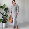 Suéteres Europeos y Americanos Otoño e Invierno 2025 Amazon Venta Caliente Moda Cárdigan Suéter Vestido de Punto con Cuello Polo