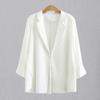 Traje Pequeño de Gasa Talla Grande Chaqueta para Mujer Suelta Gordita mm200 Jin Verano Coreano Delgado Traje Protector Solar Chaqueta