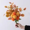 Ramo de Flores Esponjosas de Simulación con Hojas de Eucalipto Hojas de Eucalipto Adecuado para Decoración de Eventos en Casa Decoración de Flores Artificiales Adorno para Sala de Estar