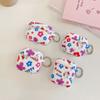 Adecuado para Estuche de Audífonos AirPods 4 Flor Simple Carcasa Suave Apple 1/2/3 Generación Pro2 Estuche Protector Bluetooth Colgante