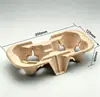 Portavasos desechables de pulpa de papel para té de leche y café, disponibles en stock del fabricante, portavasos biodegradables de pulpa de papel, empaque para bebidas para llevar