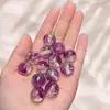 Contas redondas com furo passante olho de gato folha de ouro degradê contas miçangas corrente para celular chaveiro corrente de bolsa acessórios de joias feitos à mão DIY