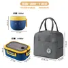Pote de Almoço Plástico de Camada Dupla Transfronteiriço, Pote de Almoço Compartimentado para Estudantes, Seguro para Micro-ondas, Pote de Almoço Portátil para Trabalhadores de Escritório