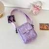 Bolso cuadrado pequeño de otoño 2023, bandolera pequeña japonesa con diseño de chica linda, bolso de moda para mujer, bolso con grafiti de vela