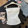 Nuevo Estilo Top de Tubo para Mujer en Verano, Petite y Sexy, Delgado y Ajustado, Top Versátil Corto sin Mangas