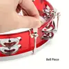Tambor de mano acrílico transfronterizo de 8 pulgadas 10 pulgadas, fila doble, ajustable, para tocador de pandereta, accesorios coloridos para pandereta de baile