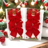 Lazo Rojo Decoraciones Navideñas Decoraciones para Árbol de Navidad Accesorios Navideños Guirnalda DIY Colgantes Pequeños