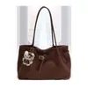 Nova Bolsa de Mão Simples, Bolsa de Ombro Color Sólida Elegante e Versátil, Bolsa Tote para Passeio, Bolsa de Braço Casual para Trabalho e Deslocamento