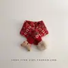 Bufanda Roja de Año Nuevo para Bebé Otoño e Invierno Gruesa Cálida Tejida para Cuello para Hombres Mujeres y Niños Bufanda de Cuello a Prueba de Viento Navideña