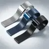 Hebilla de Liberación Rápida Línea 08 Correa de Malla Correa de Reloj de Metal Adecuada para Huawei Gt4 Hombres Acero Inoxidable Correa Milanesa Gruesa