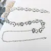 Acessórios de Corrente de Cintura com Flores de Alta Qualidade para Mulheres, Decoração de Cinto de Corrente Fashion e Versátil com Saia e Jeans Corrente de Metal