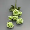 Flores Artificiales Transfronterizas 6 Cabezas Rosa Melocotón Flores Artificiales Multicolor Fantasía Guía de Camino de Boda Rosas Artificiales