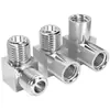 Aço Inoxidável 304/316 Cotovelo de Fio Interno e Externo Manômetro de Alta Pressão Diâmetro Variável 90 graus Cnc Curva de Ângulo Reto 2 Pontos Mm14