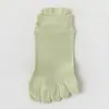 Calcetines de Cinco Dedos para Mujer, Antibacterianos y Resistentes al Olor, Calcetines Cortos para Verano, Calcetines de Malla Finos y Transpirables Tipo Mocasín, Calcetines de Algodón de Color Sólido con Dedos Separados para Verano