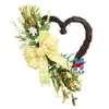 Decoración de Boda para el Día de San Valentín Corona Artificial Transfronteriza de Genciana Corona Colgante Corona en Forma de Corazón para el Día de San Valentín