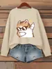 Óculos de Sol Incríveis Projetados para Gatos Moletons Femininos Calças Jogger Largas Roupas Streetwear Y2K Suéter Casual Gola Redonda