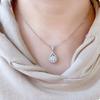 Colgante de Moissanita Grado D con Diamante de Alto Carbono en Forma de Pera Gota de Agua Super Flash Chapado en Platino pt950 Micro-incrustado Ocho Corazones y Ocho Flechas Collar