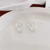 Mochila Acrílica Transparente Iridescente UV Coelho Contas de Coelho Contas com Furo Reto DIY Elástico de Cabelo Corrente de Celular Acessórios de Joias com Contas