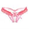 Calcinha Feminina Sexy com Design Vazado e Massagem com Pérolas, Tanga de Tentação com Abertura na Virilha, Não Precisa Remover para Relação Sexual 2167