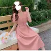 /Vestido Francês Oficial Plus Size com Decote V Redutor de Idade para Mulheres, Novo Design de Verão com Cintura Marcada e Efeito Emagrecedor, Vestido Longo