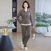 Ropa Delgada de Manga Larga a la Moda para Mamá, Ropa de Otoño para Mujeres de Mediana Edad, Ropa Deportiva Nueva, Conjuntos Casuales de Dos Piezas de Primavera y Otoño para Personas de Mediana Edad y Mayores