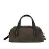 Bolso de hombro retro de gamuza transfronterizo, nuevo estilo otoño/invierno, bolso tipo bowling simple y ligero, bolso de hombro para mujer