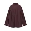 Comercio Exterior Transfronterizo Ropa de Mujer Primavera 2026 Estilo Europeo y Americano Color Sólido Camisa de Manga Larga con Cuello y Decoración de Corbata K41596